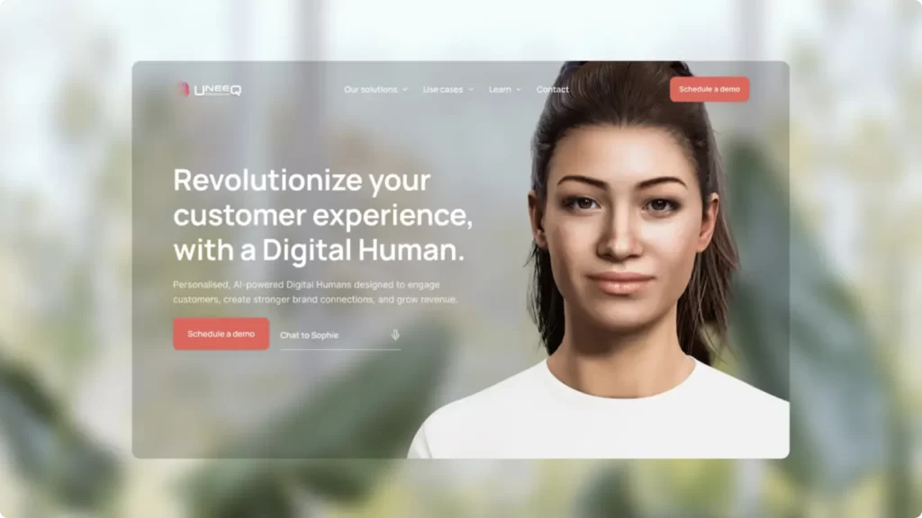 uneeq digital humans review, digital human solutions for businesses as AI-powered humanlike avatars